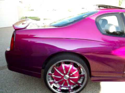 2007 Monte Carlo SS Candy Magenta Pink on 24" Rims - YouTube.