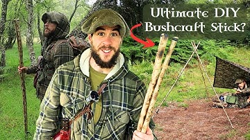 Ultimate Bushcraft Walking Stick!? DIY Portable Tripod for All Your Outdoor Needs!