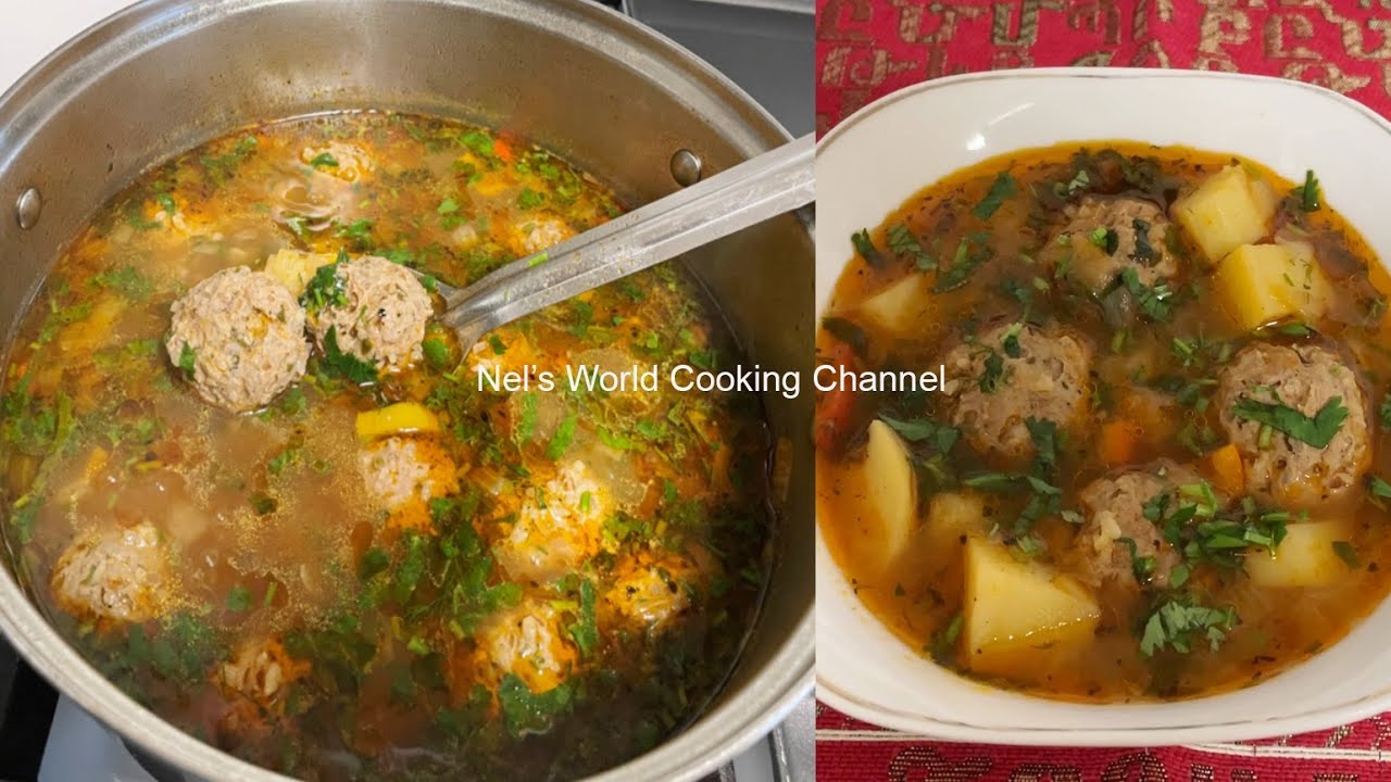 Կոլոլակով ապուր տոլմայի խճողակով - Ամենահամեղ ապուրներից - Вкусный СУП С ФРИКАДЕЛЬКАМИ за 30 минут