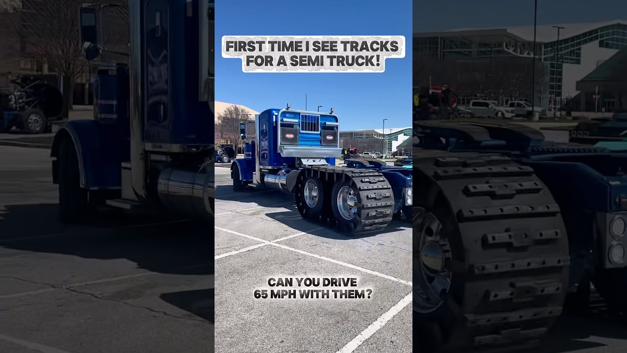 First time I see tracks on a semi truck drive axles. 