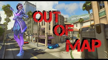 OUT OF MAP Glitch On Hollywood w/ Sombra | Overwatch Glitches