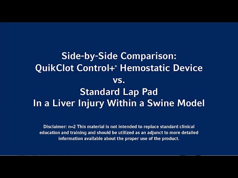 QuikClot Control+® Hemostatic Device - Liver Injury in a Swine Model