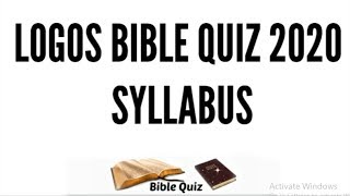 LOGOS QUIZ 2020 - SYLLABUS | MALAYALAM BIBLE QUIZ screenshot 1