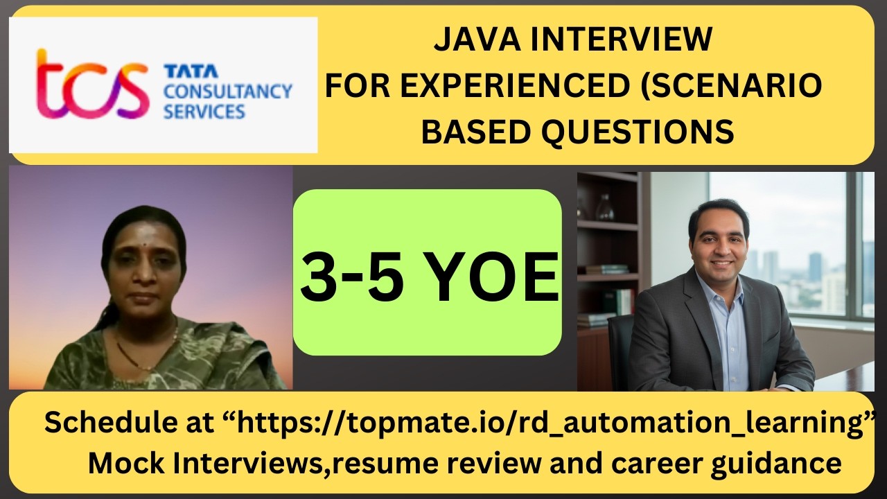 Java Interview Experience at TCS| Real-Time Questions & Answer - YouTube