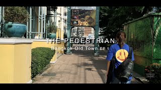 Walking around the old town in Bangkok footage with ambient sound