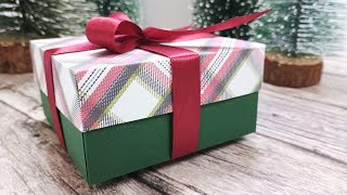 How to Make a Gift Box Using Just a Paper Trimmer | Christmas in July