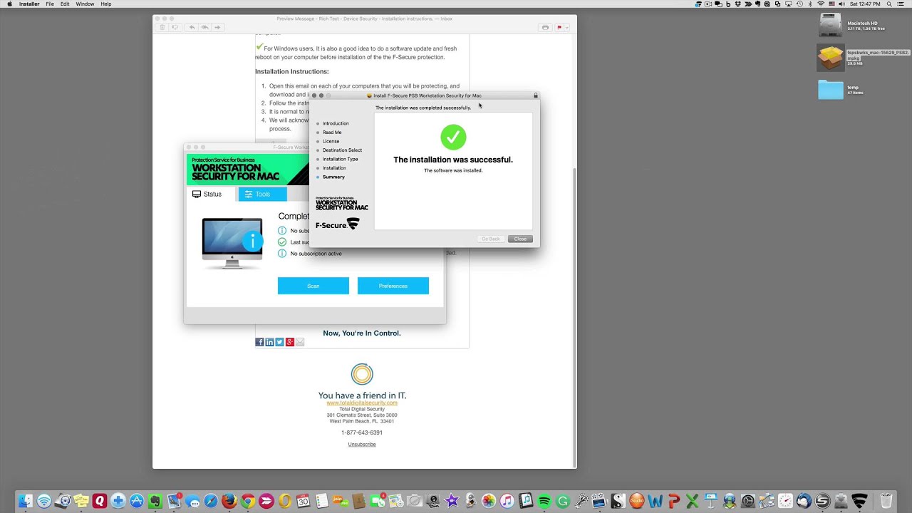 Installation F-Secure Device Security