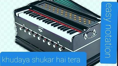 khudaya shukar hai tera easy notation harmonium #jesus #jesussongs #hindi #gospelsongs  #music #god