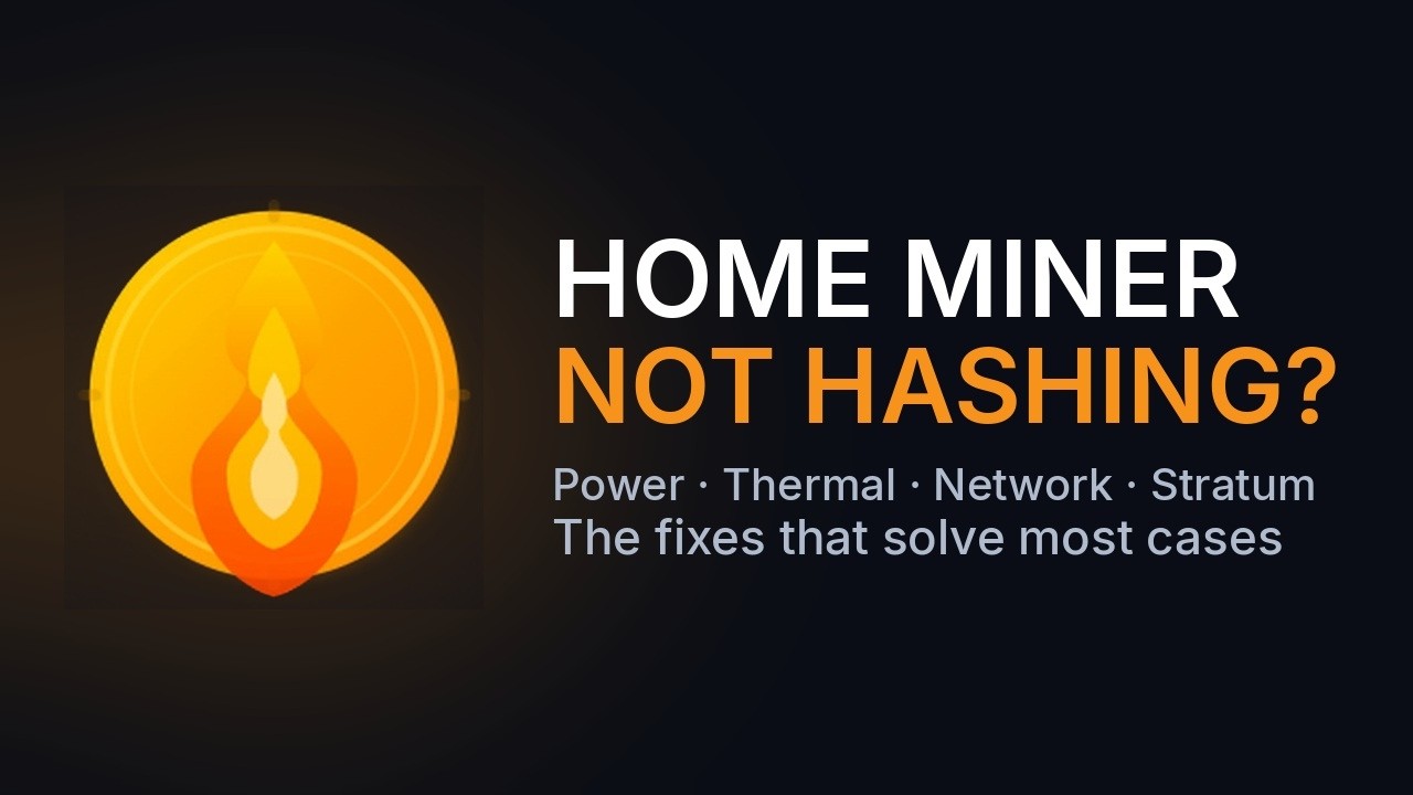 Home Miner Not Hashing? Troubleshooting Guide