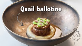 Best quail dish ever! How to debone a whole quail and make a roulade or ballotine