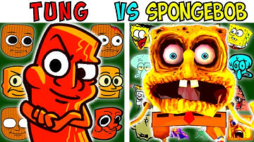 ALL TUNG TUNG TUNG SAHUR VS SPONGEBOB TEST | FNF Character Test | Gameplay VS Playground