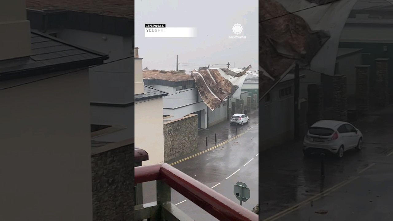 Storm Agnes Tears Roof off in Ireland