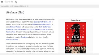 Birdman (film) - Wikipedia