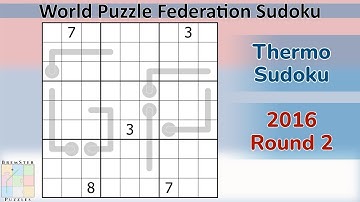 WPF Sudoku 2016 Ronde 2 - Thermo Sudoku