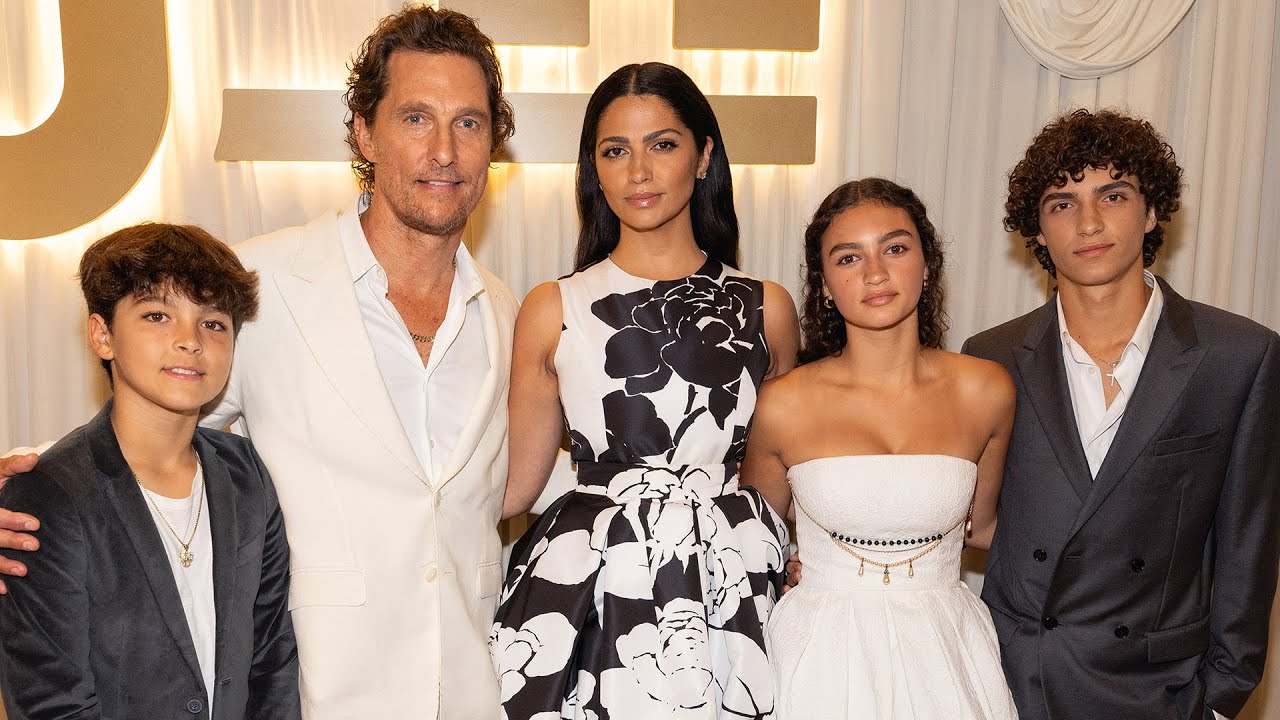 ⁣Matthew McConaughey Steps Out With His Look-Alike Kids
