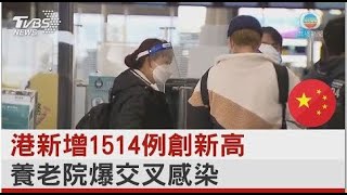 香港新增1514例創新高 養老院爆交叉感染 ｜TVBS新聞
