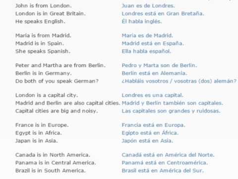 Spanish lesson/English lessons how to study spanish 5 (Countries and Languages)