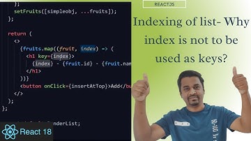 What is indexing of list? | Avoid using index as keys