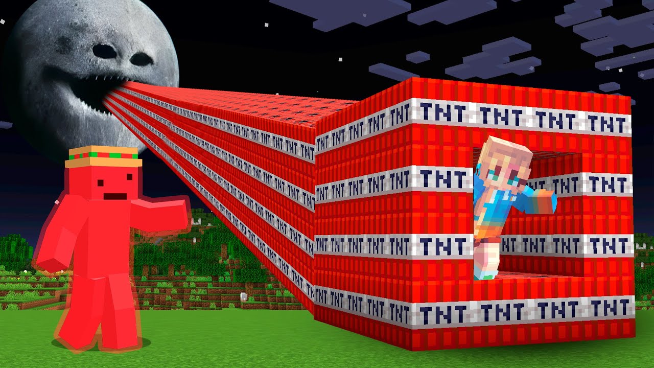 Construí un Tunel para Acabar con LA LUNA de Minecraft