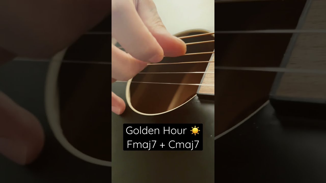 Golden Hour - JVKE (EASY BEGINNER fingerpicking pattern) #guitar #shorts