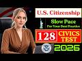 2026, 128 Civics Questions for U.S. Citizenship Test 2026 | 128 Civics Test US Naturalization #n400