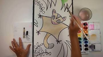 How to Draw and Paint a SUGAR GLIDER for Beginners Timelapse