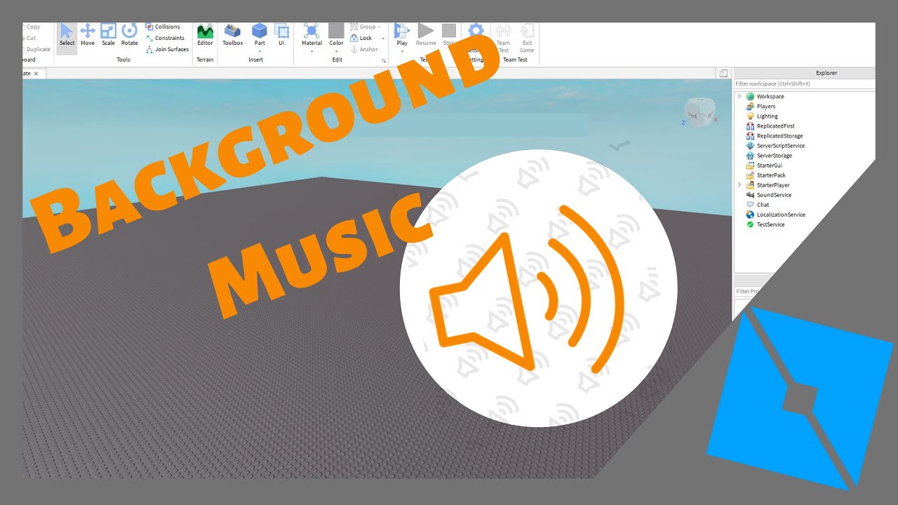 How To Add Background Music To Your Roblox Game Youtube - how to add songs to roblox game