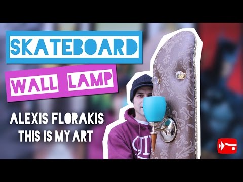 Skateboard Art _ Handmade Skateboard Wall Lamp