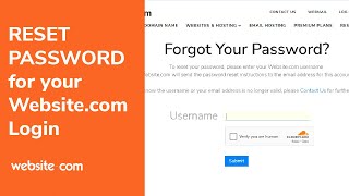 Reset Your Website.com Login Password