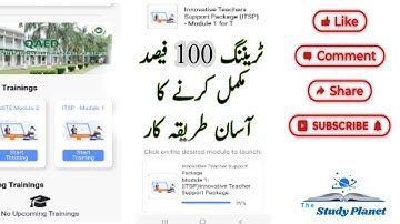 How to complete ITSP Training on QAED App?