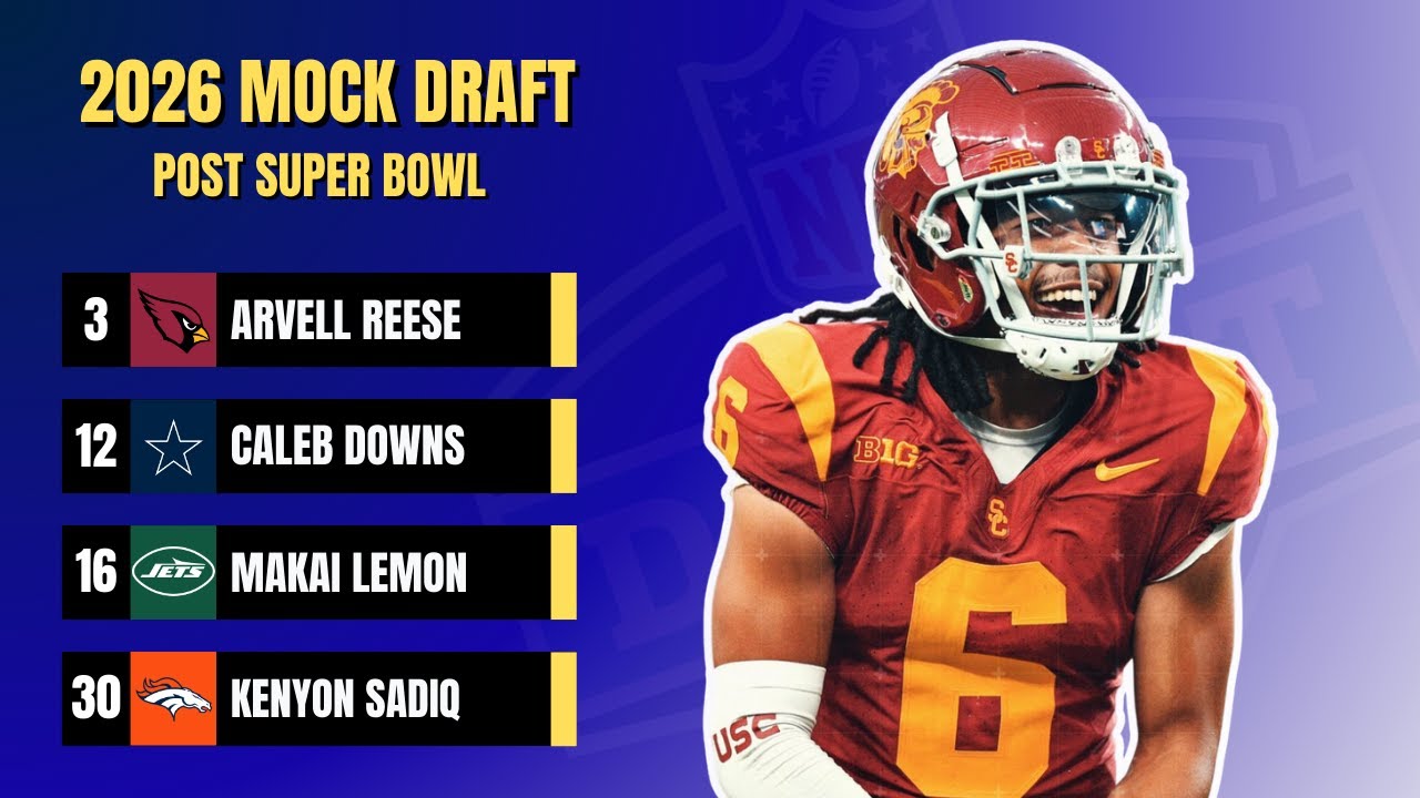 Предварительный драфт НФЛ 2026 года после Суперкубка (1-й раунд)!