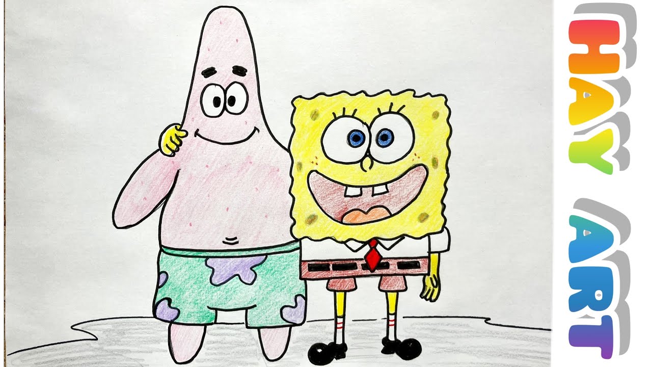 How to draw SpongeBob and Patrick - YouTube