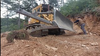 CAT D7 DOZERBIÇAK YÖNÜ DEĞİŞTİRMEblade direction changeorman yolu yapımıforest road construction