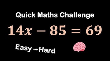 Can you do them without pausing? - Quick Maths Challenge 142
