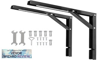 VEVOR Folding Shelf Brackets 24" 2pcs Heavy Duty Stainless Steel Collapsible Shelf Review