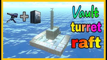New design turret raft 2022 - How to build vault turret raft - ark mobile
