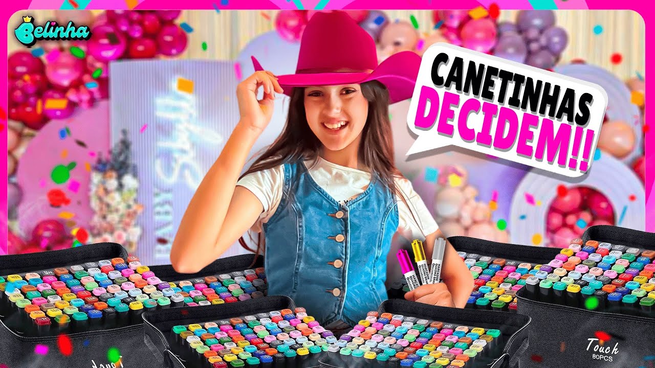 A DECORAÇÃO DA FESTA DE ANIVERSÁRIO DA BELINHA FOI FEITA PELO MAIOR KIT DE CANETINHAS BOBBIE GOODS