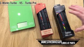 Specialized S Works Turbo vs Turbo Pro Actual Weights