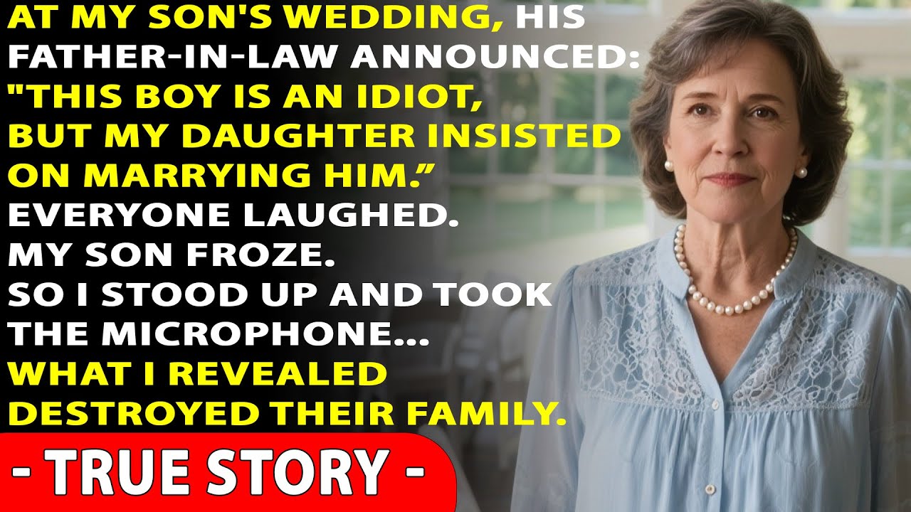 His father-in-law called him an idiot at the wedding — so I revealed a secret that shattered them.