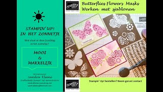 Werken met sjablonen Butterflies & Flowers Masks - Stampin' Up! "in het zonnetje": Goed Gereedschap screenshot 4