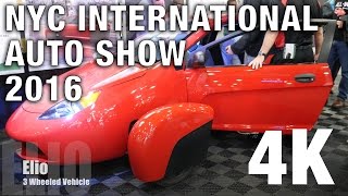 NYC International Auto Show 2016 - From Bugatti Veyron to Elio in 4K