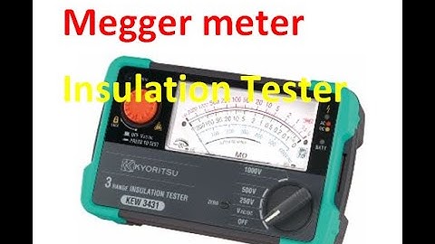 Insulation Tester, Megger meter How to test cable Insulation.Skills Engineering & Automation