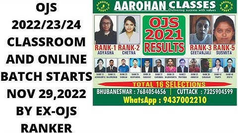 NEW OJS BATCH BY EX-OJS OFFICER(WITHIN TOP 10 RANK)-AAROHAN CLASSES-7684054656