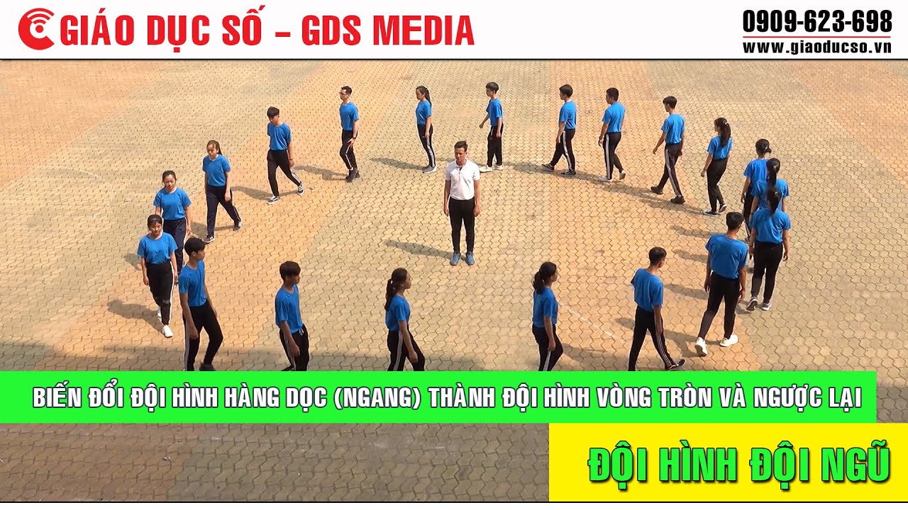 Biến đổi đội hình một hàng dọc (ngang) thành đội hình vòng tròn và ...