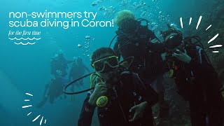 Non-swimmers try Scuba Diving for the First Time | Coron, PH
