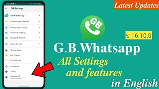 Latest GBWhatsapp update features and settings in english || screenshot 1