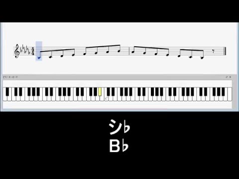 変ロ短調自然的短音階（B♭ナチュラルマイナースケール）