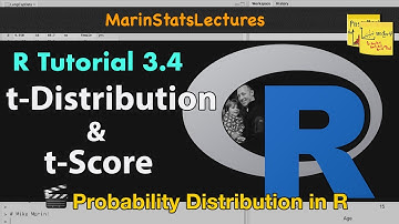 t Distribution and t Scores in R | R Tutorial 3.4 | MarinStatsLectures