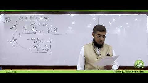 KnS | BFD | CFAP 4 | 1st Class | Part 1 | Sir Khalilullah Shaikh | December 2021 | June 2022 |