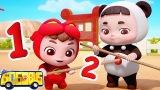 One Two Buckle My Shoe👟 | Number Song For Kids | Classic Nursery Rhymes | GoGoBus Official